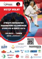 Plakat Otwartych Mistrzostw Makroregionu Południowego Oyama PFK